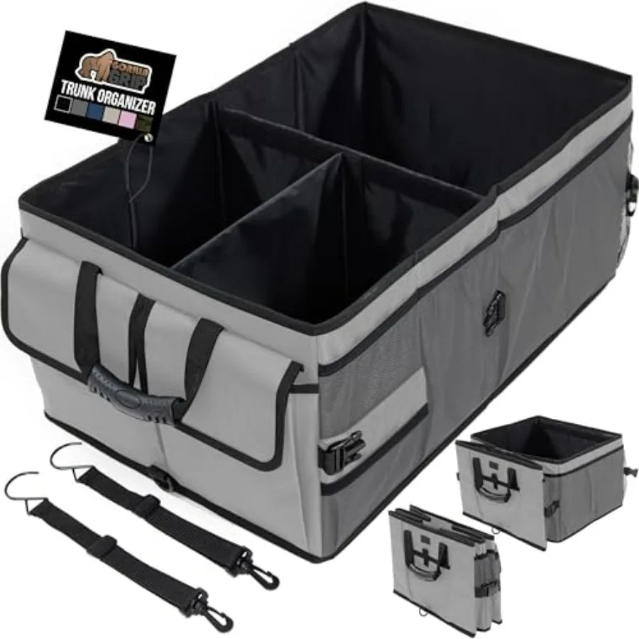 Large Sturdy Trunk Storage Organizer Slip and Water Resistant Collapsible Organization