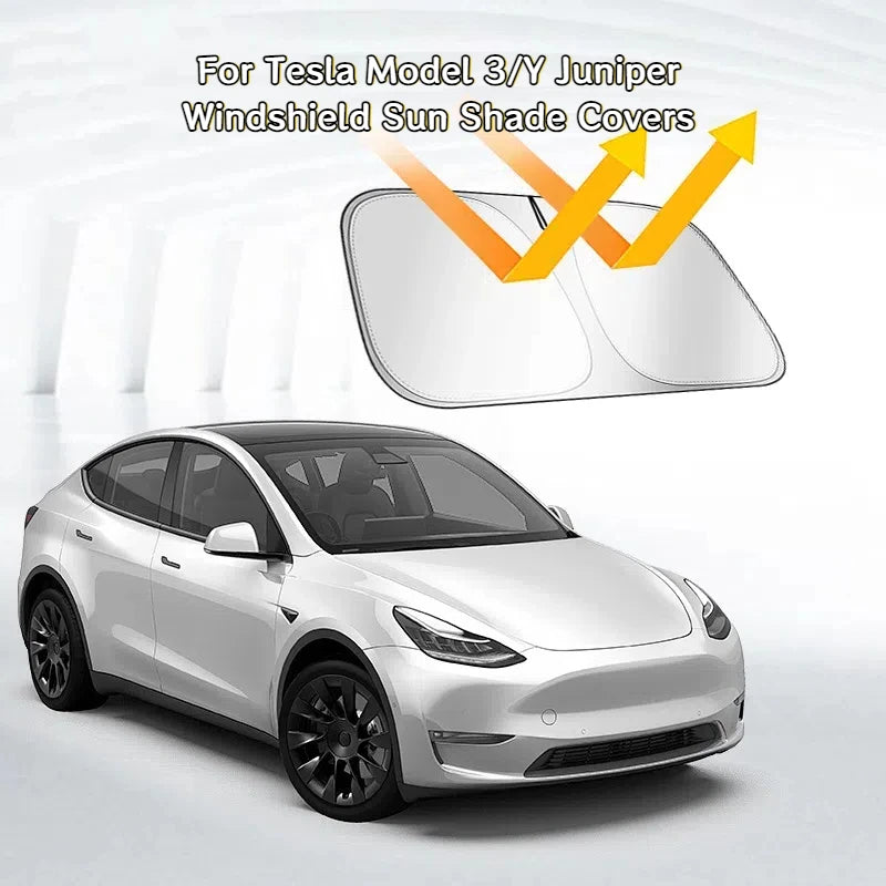 Windshield Sun Visor Foldable Sun Shade Cover For Tesla Model Y Juniper/Model3 Highland
