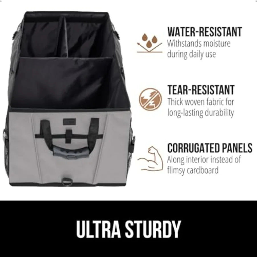 Large Sturdy Trunk Storage Organizer Slip and Water Resistant Collapsible Organization