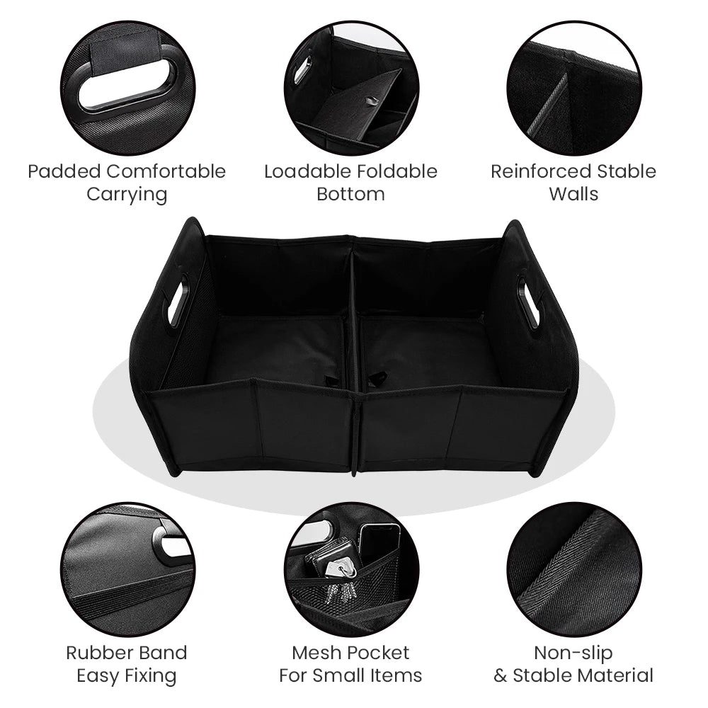 35L Foldableable Portable Car Storage Box Space-Saving Multi-Functional