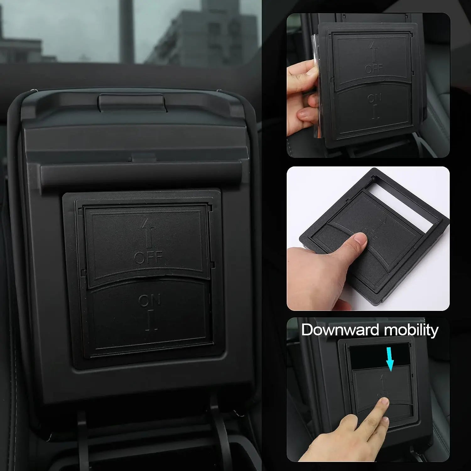 3PCS Armrest Hidden Storage Box for Tesla Model 3 Model Y 2021 2022 Center Console Organizer