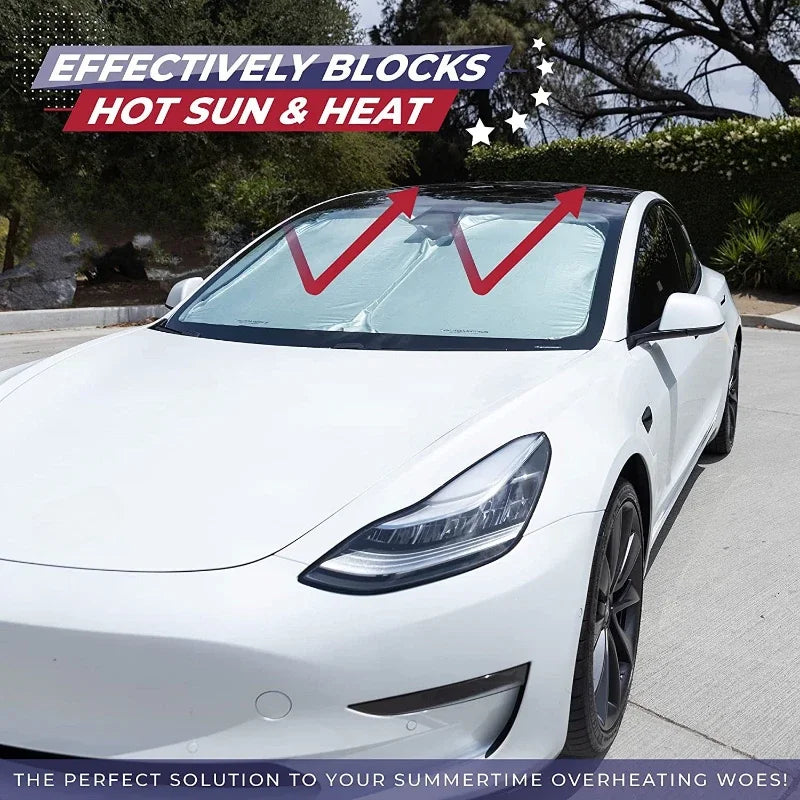 Windshield Sun Visor Foldable Sun Shade Cover For Tesla Model Y Juniper/Model3 Highland