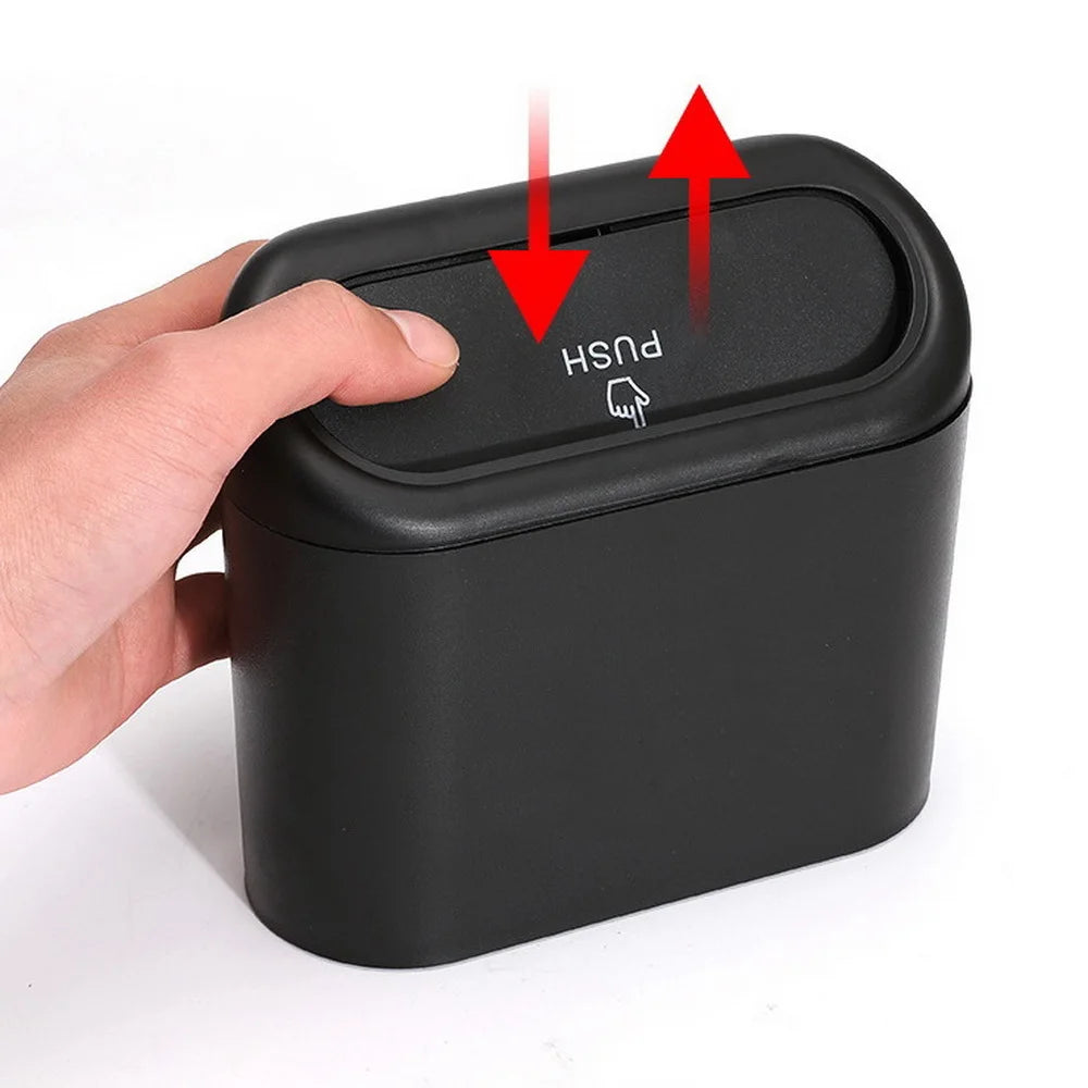 Car Trash Bin with Lid Waterproof Can for Tesla Auto Accessories