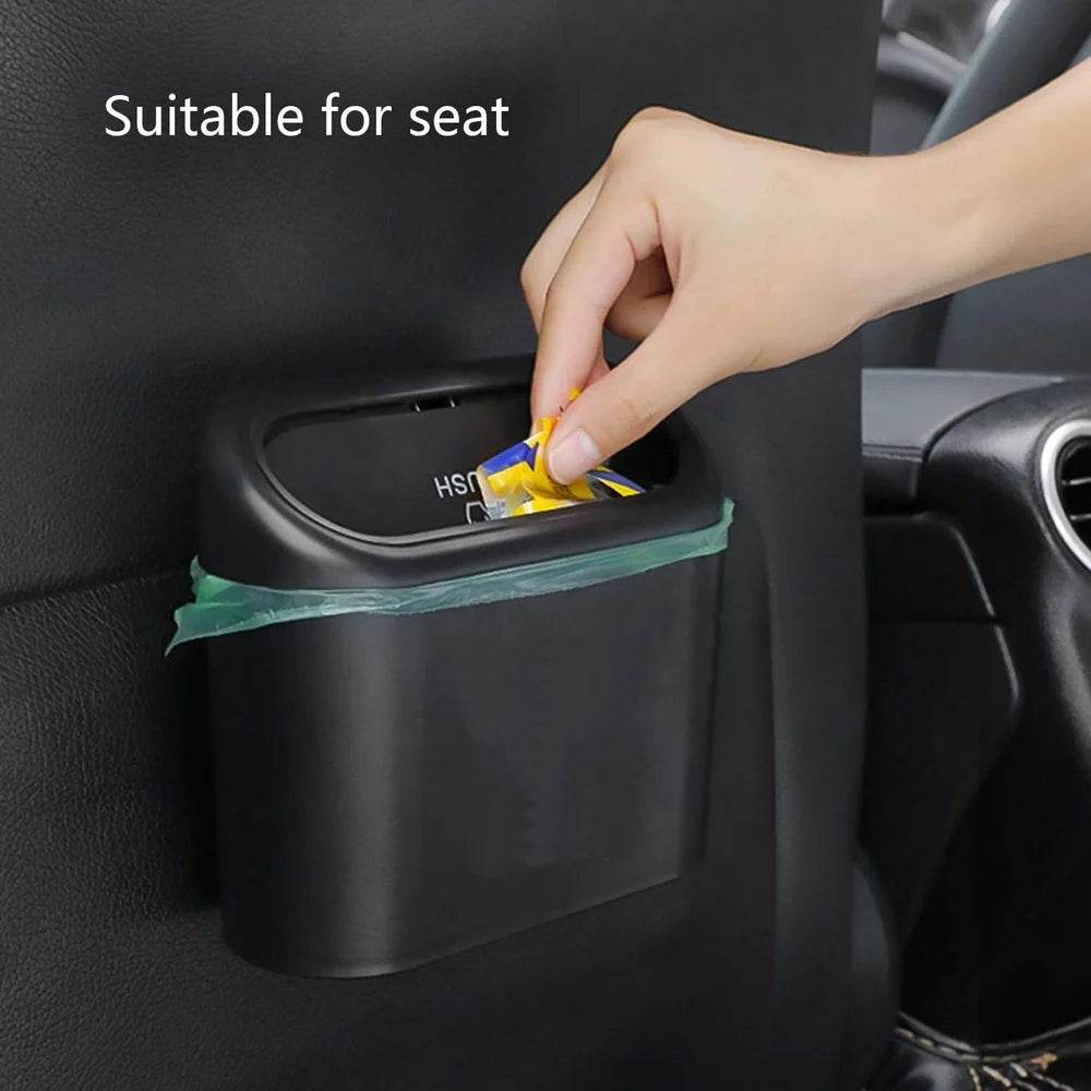 Car Trash Bin with Lid Waterproof Can for Tesla Auto Accessories