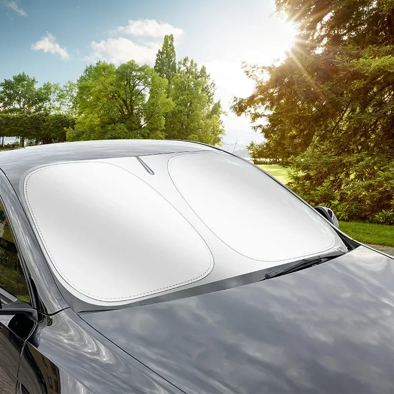 Windshield Sun Visor Foldable Sun Shade Cover For Tesla Model Y Juniper/Model3 Highland