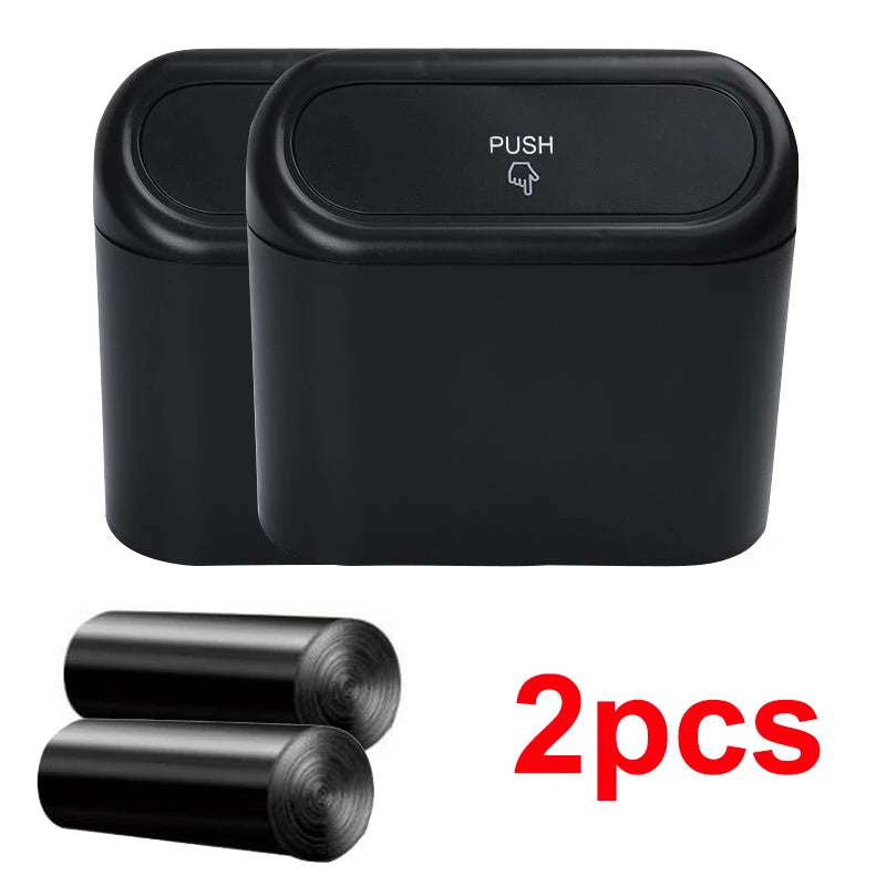 Car Trash Bin with Lid Waterproof Can for Tesla Auto Accessories