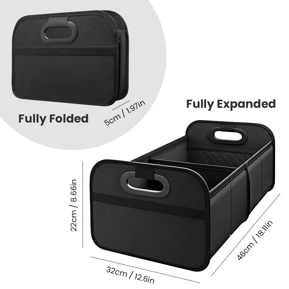 35L Foldableable Portable Car Storage Box Space-Saving Multi-Functional